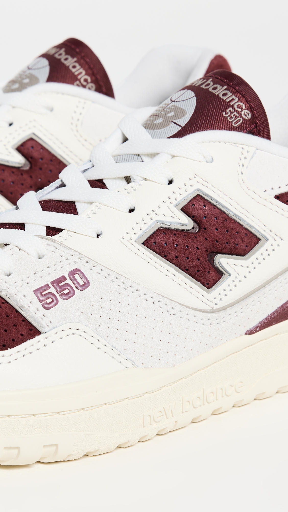 New Balance BB550 Sneakers White Red
