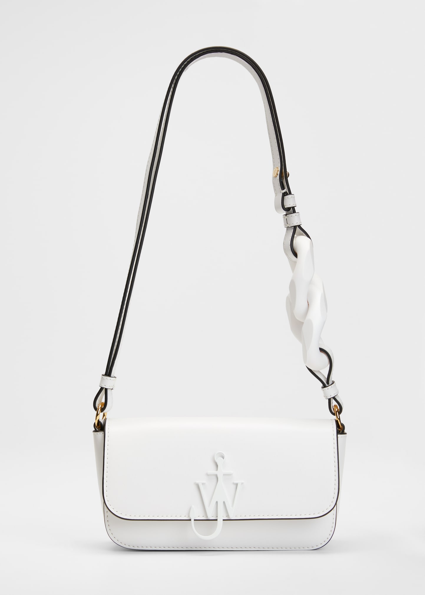 Anchor Chain Leather Shoulder Bag