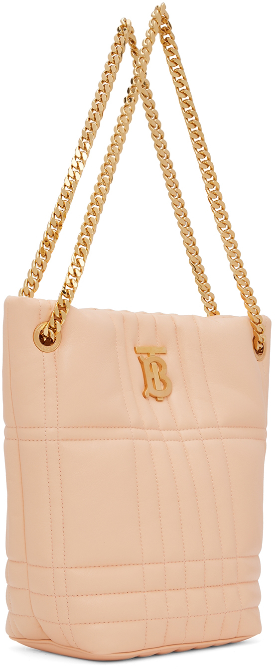 Burberry Women's Small Lola Quilted Leather Crossbody Bag - Peach Pink