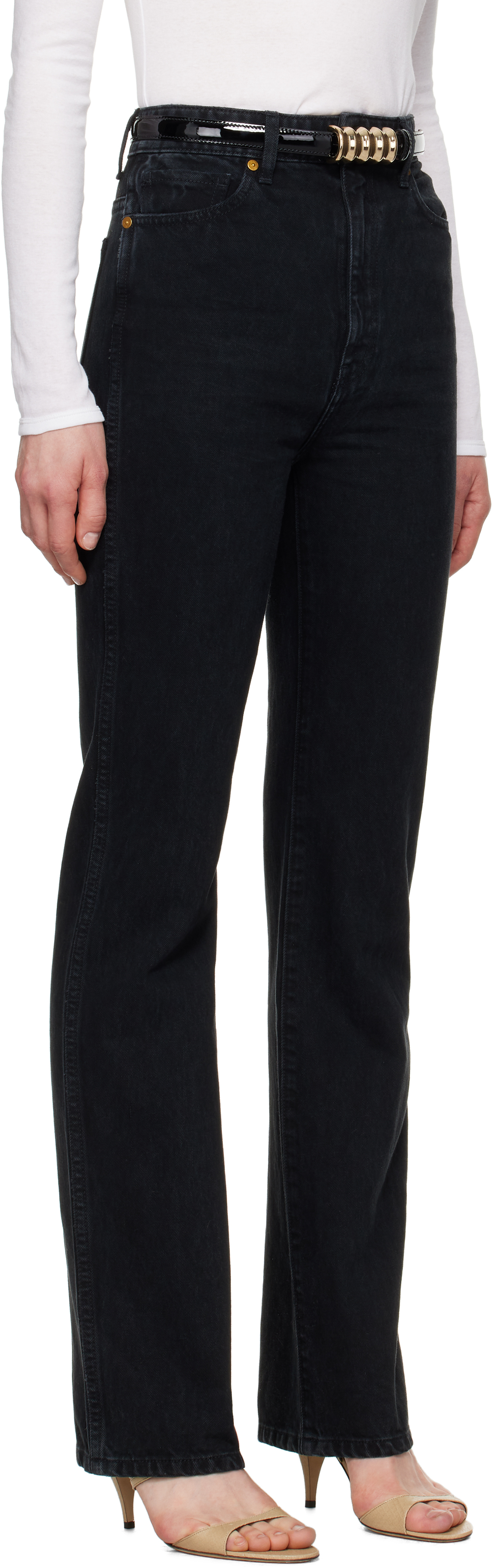 KHAITE Black Danielle Jeans