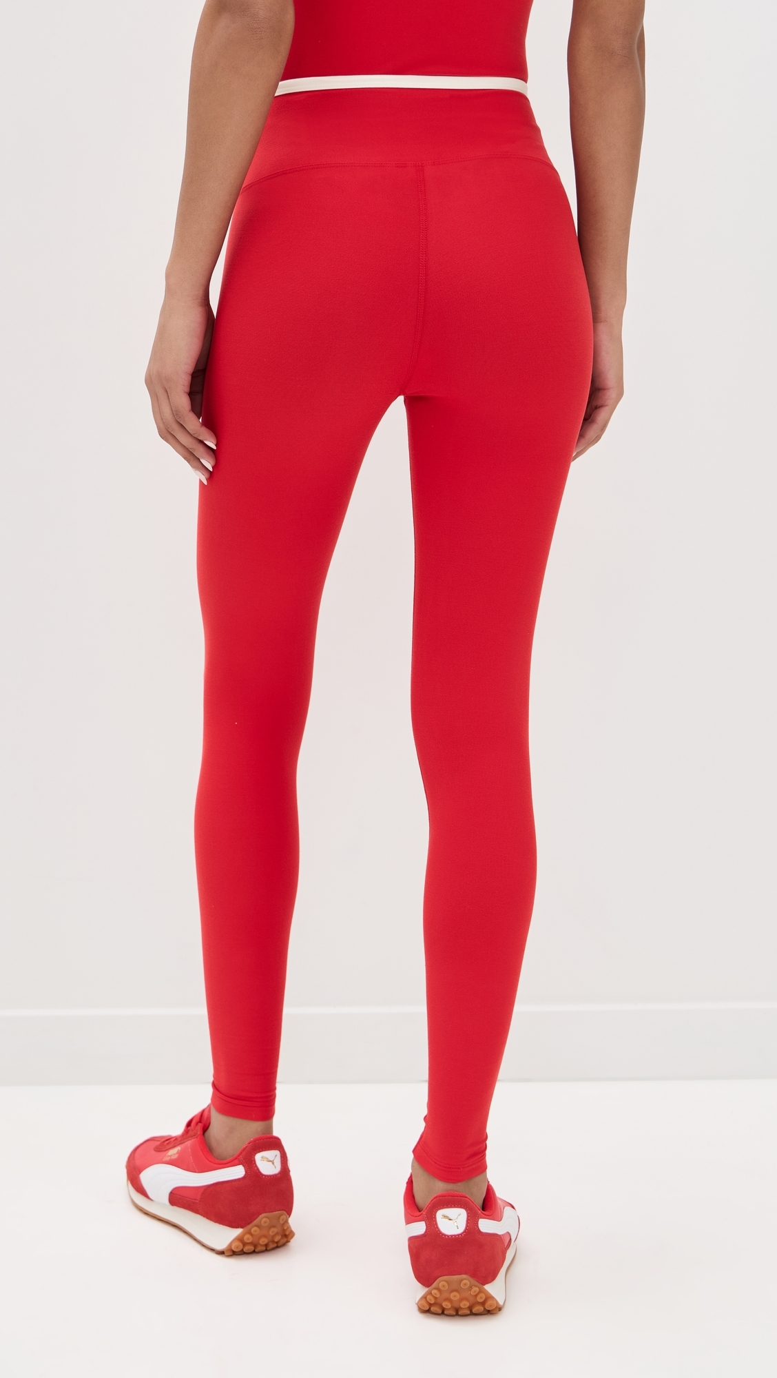 Stretch Leggings Cherry/White 