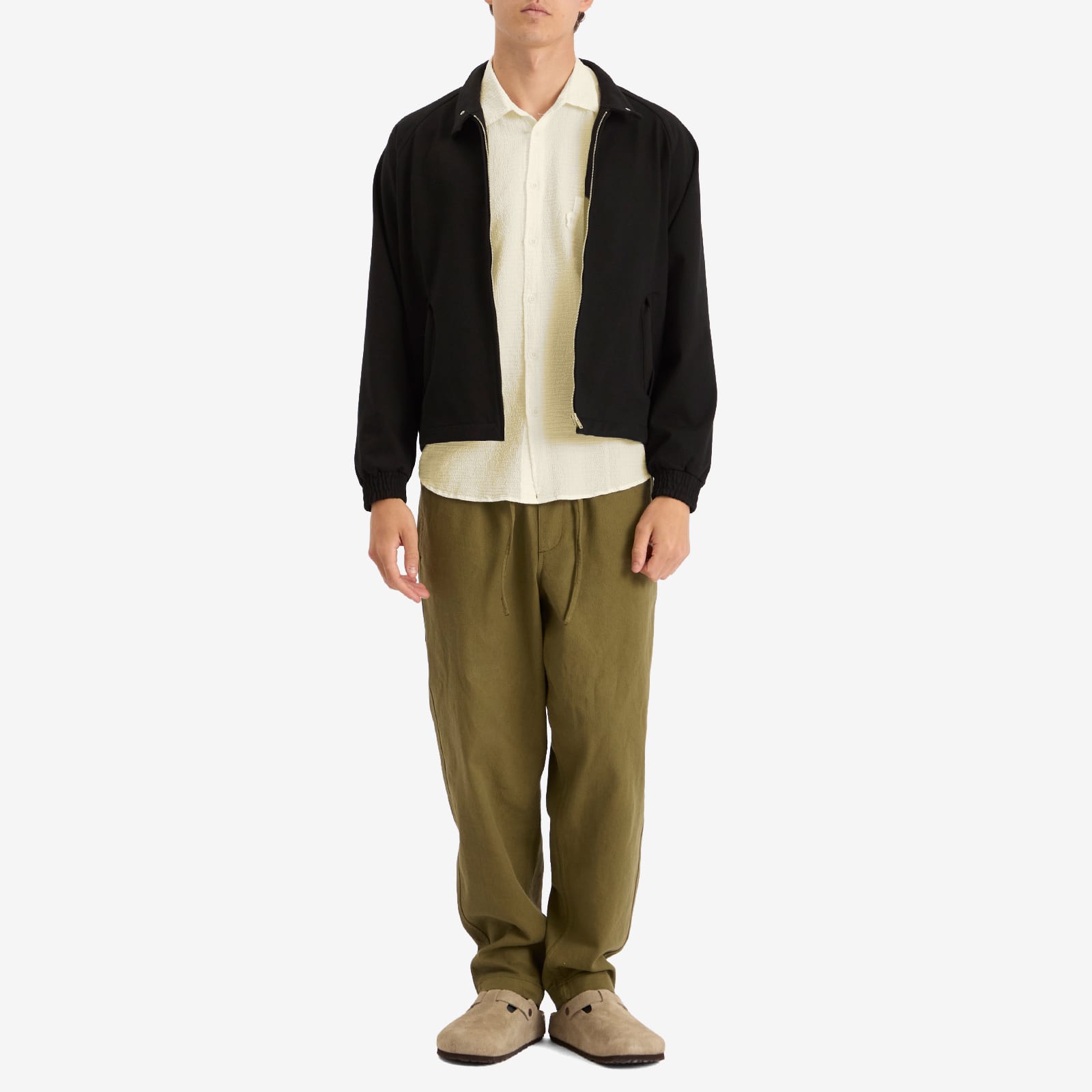Men's Curtis Seersucker Stripe Shirt White/Yellow