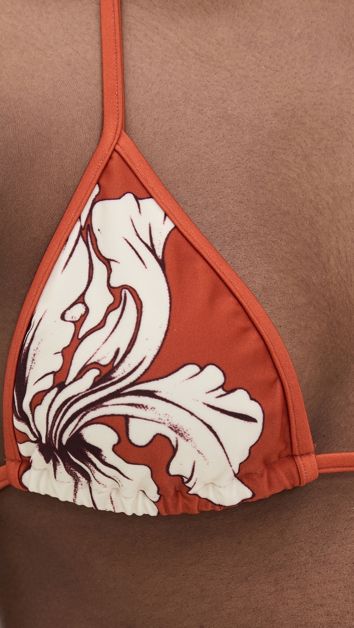 La DoubleJ Triangle Bikini Top Dark Orange