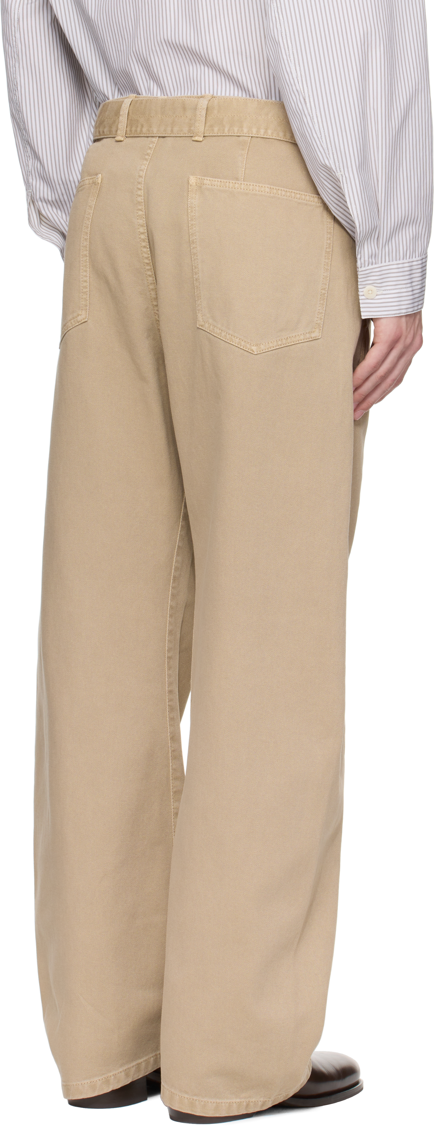 Taupe Twisted Belted Jeans