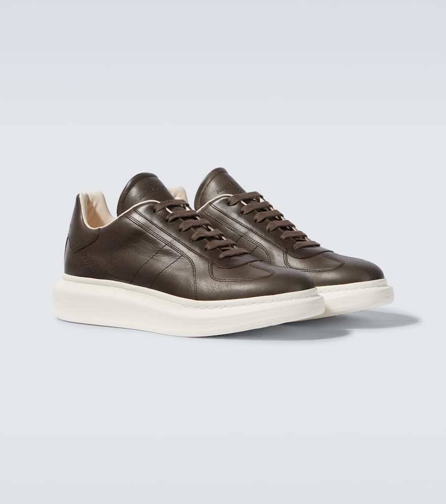 Oversized leather sneakers