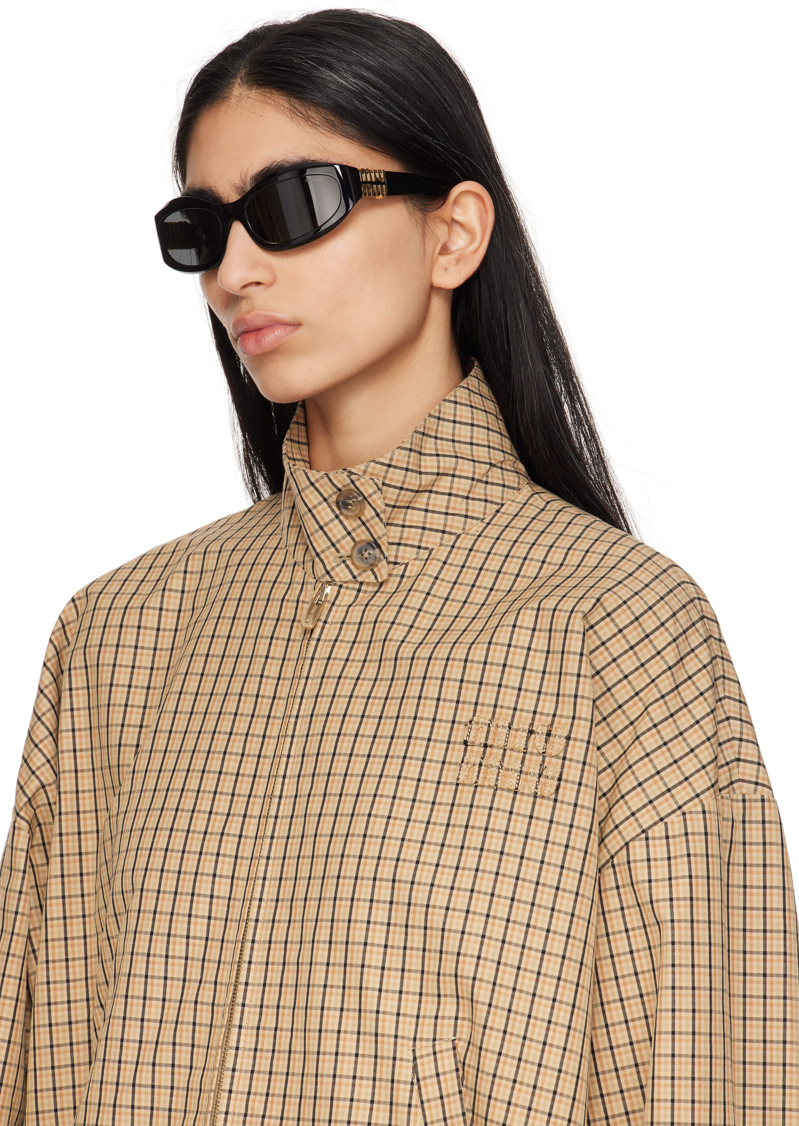 Miu Miu Eyewear Black Miu Glimpse Sunglasses