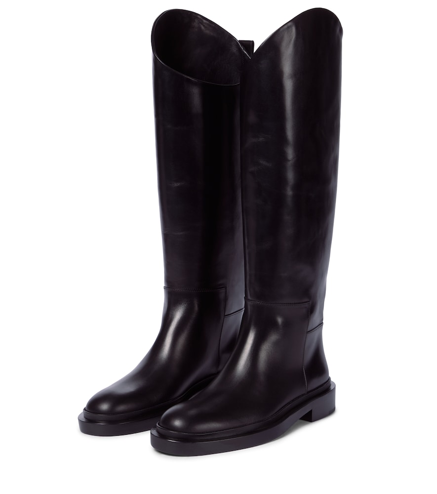 Leather riding boots
