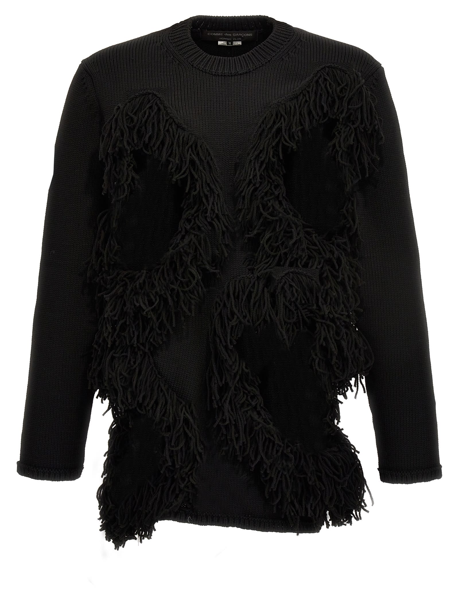 Cut-out And Fringed Sweater