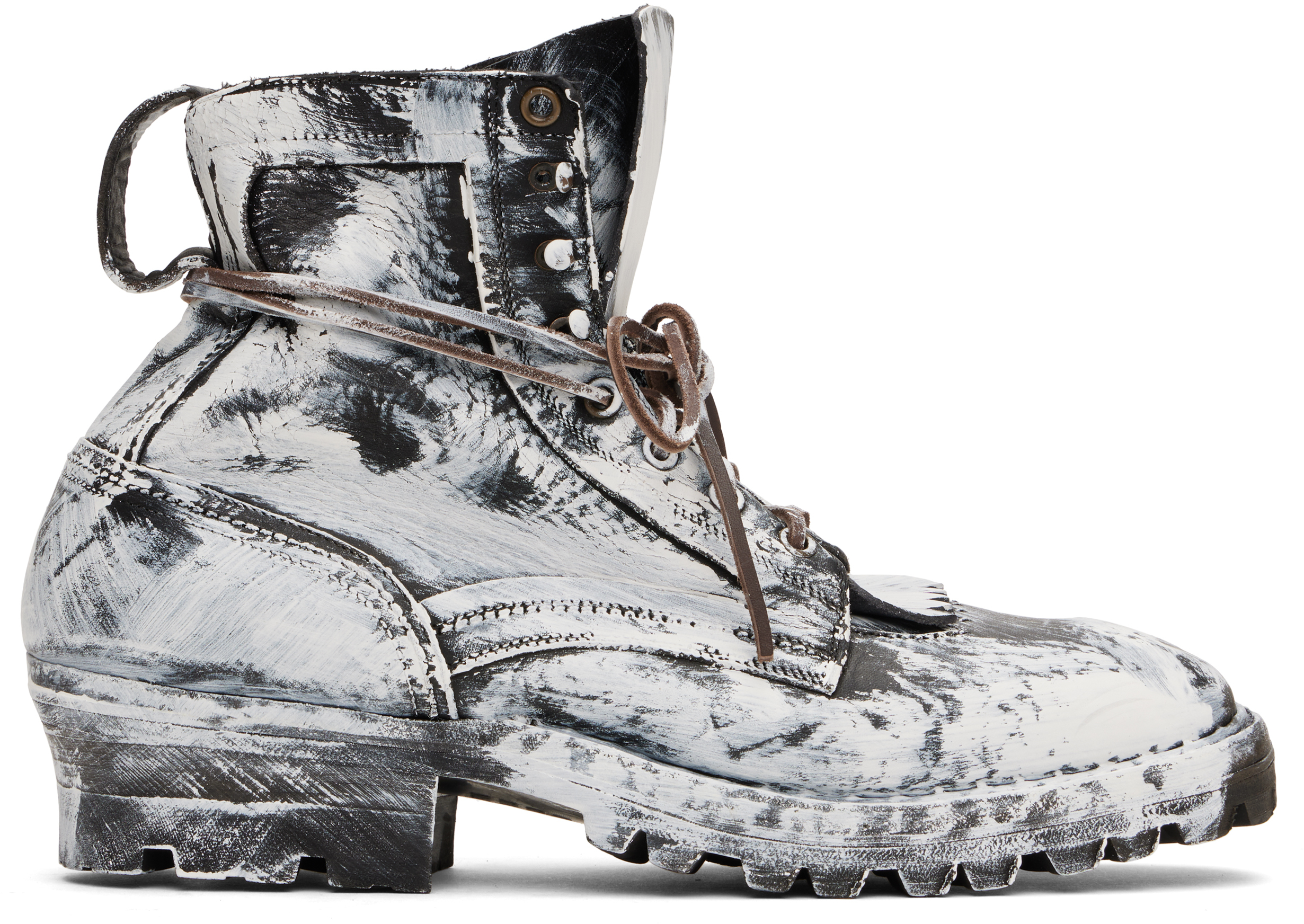 Maison Margiela Black & White Sierra Bianchetto Boots