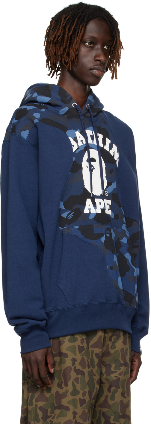 Bape Color Camo Hoodie - Navy