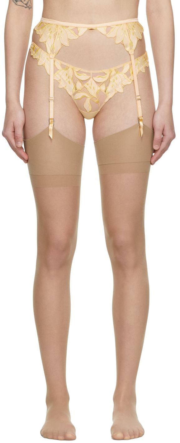 Yellow lily garter belt