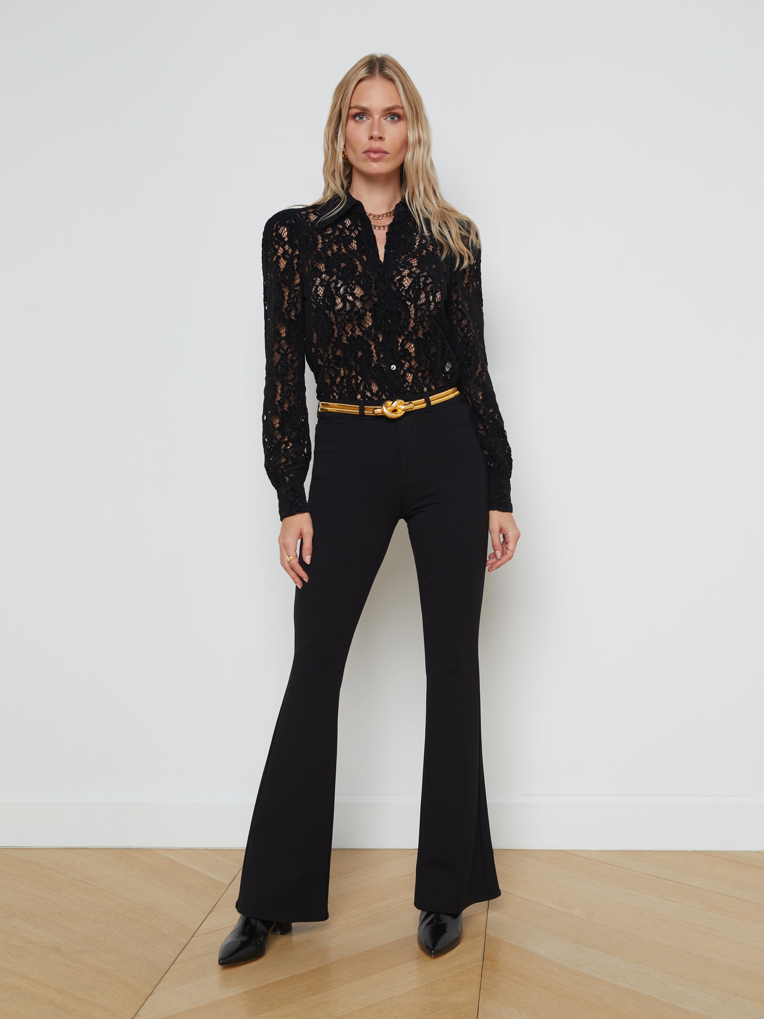 Marty Flare Pants In Black