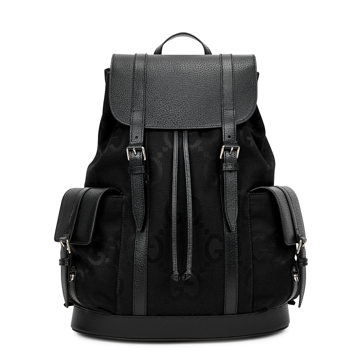 Jumbo GG backpack in black GG canvas