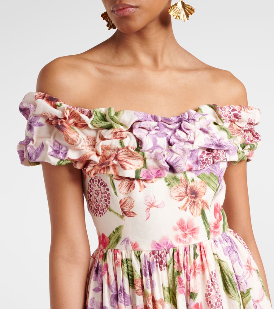 Espliego floral linen maxi dress