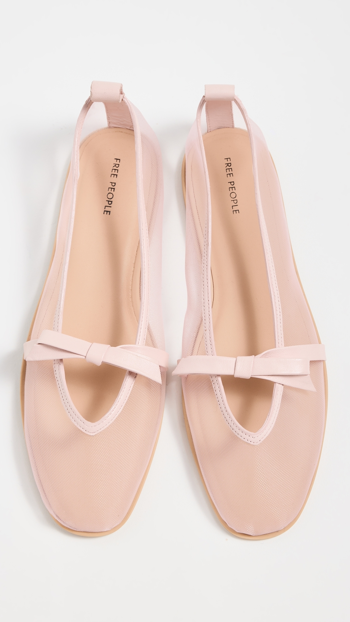 Mesh Mania Bow Flats Cloud Pink Mesh