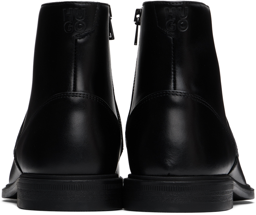 Hugo Black Leather Chelsea Boots