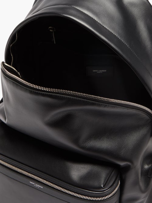 Shop Saint Laurent RIVE DROITE CITY BACKPACK IN MATTE LEATHER