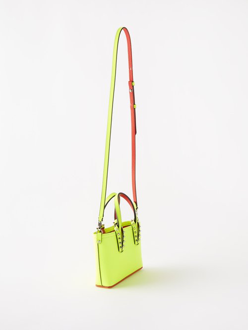 Pink Cabata spike-embellished leather cross-body bag, Christian Louboutin