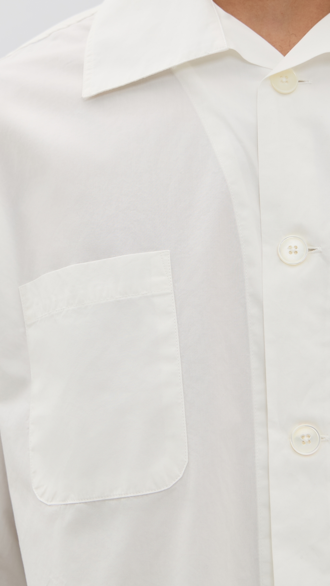 Our Legacy Funnel Shirt White Dense Poplin