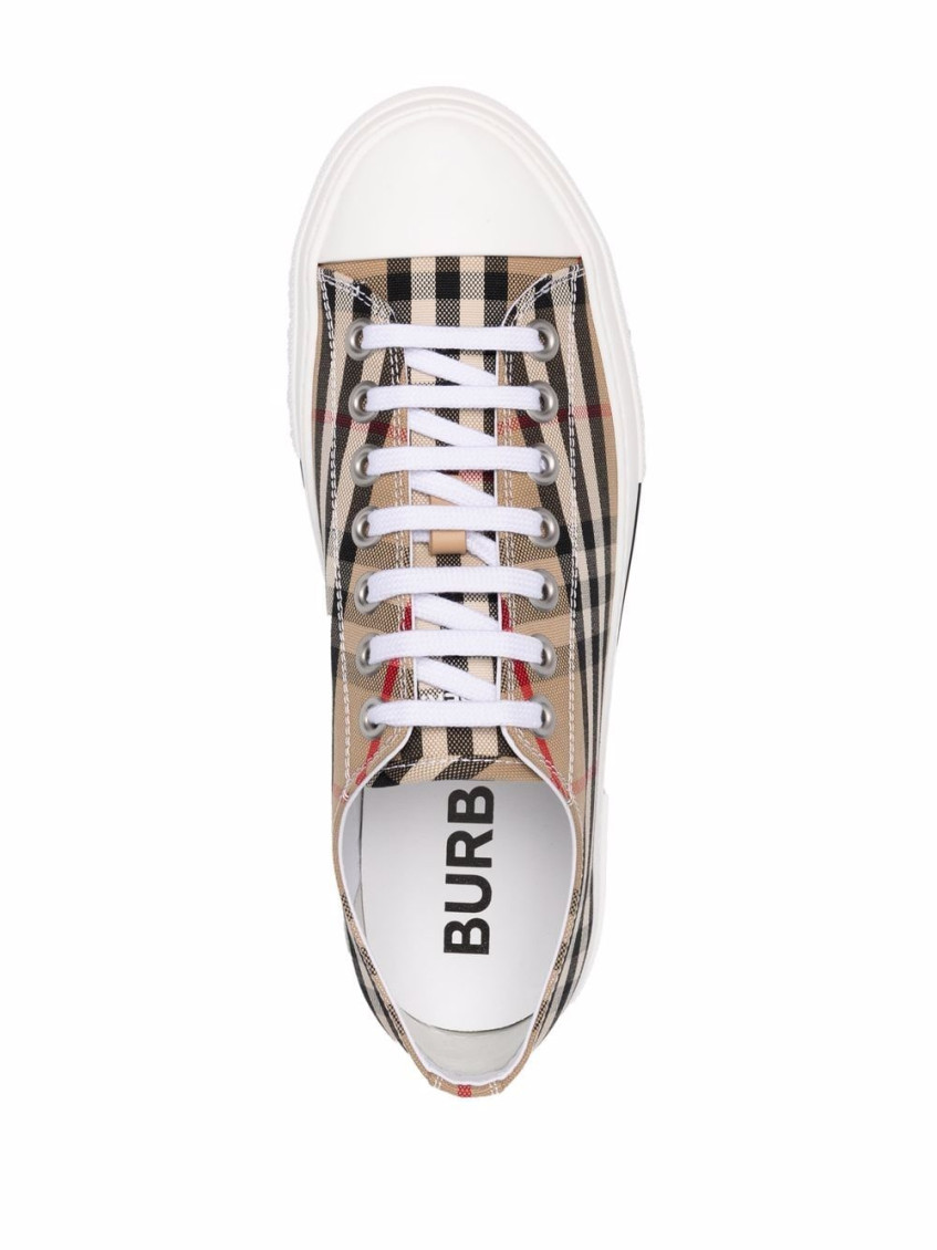 Brown Check Sneakers