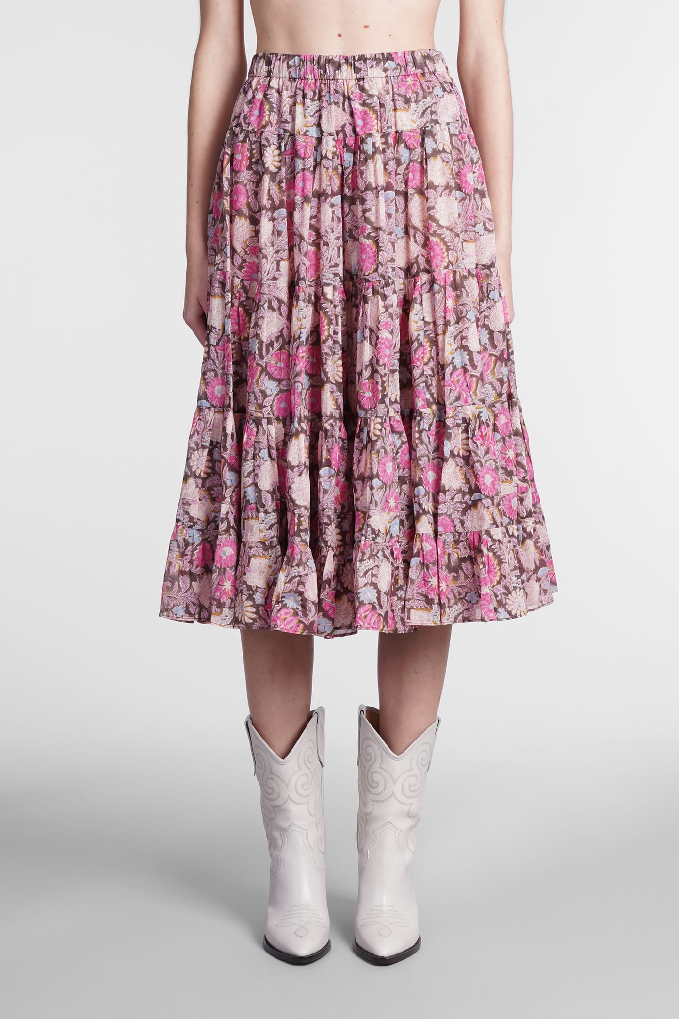 Isabel Marant Étoile Elfa Skirt In Multicolor Cotton - Realry: A fashion sites aggregator