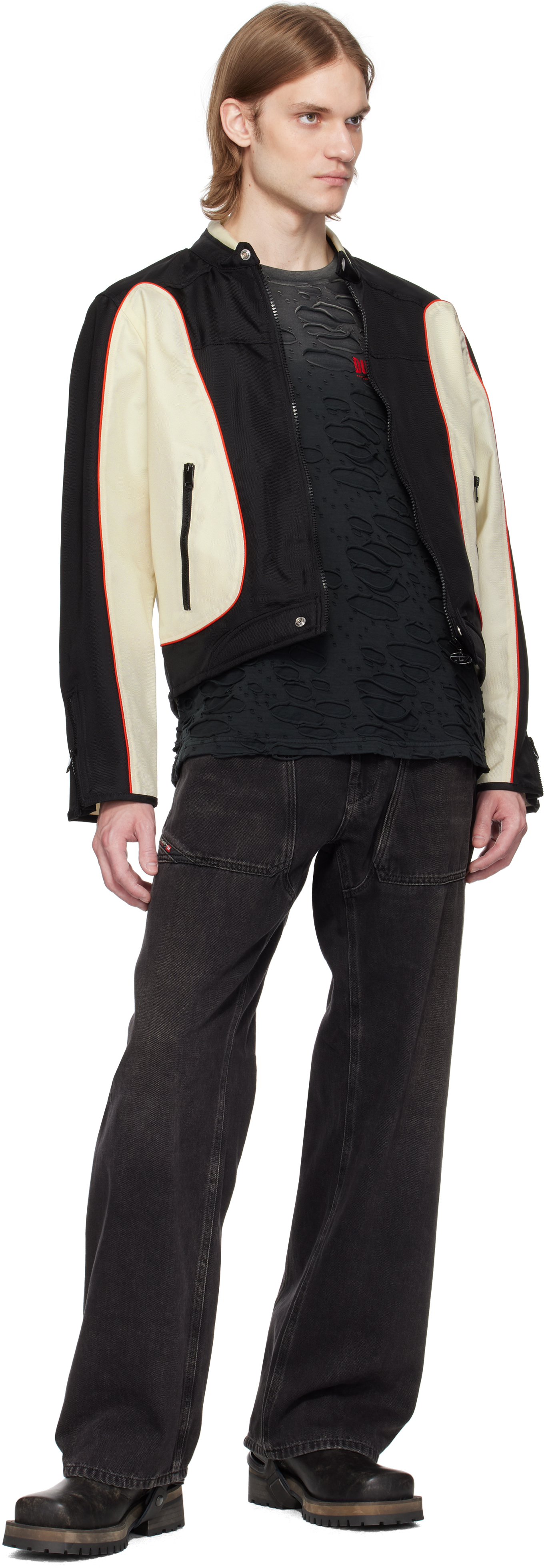 Diesel Black Relaxed D-Zeta 09j96 Jeans