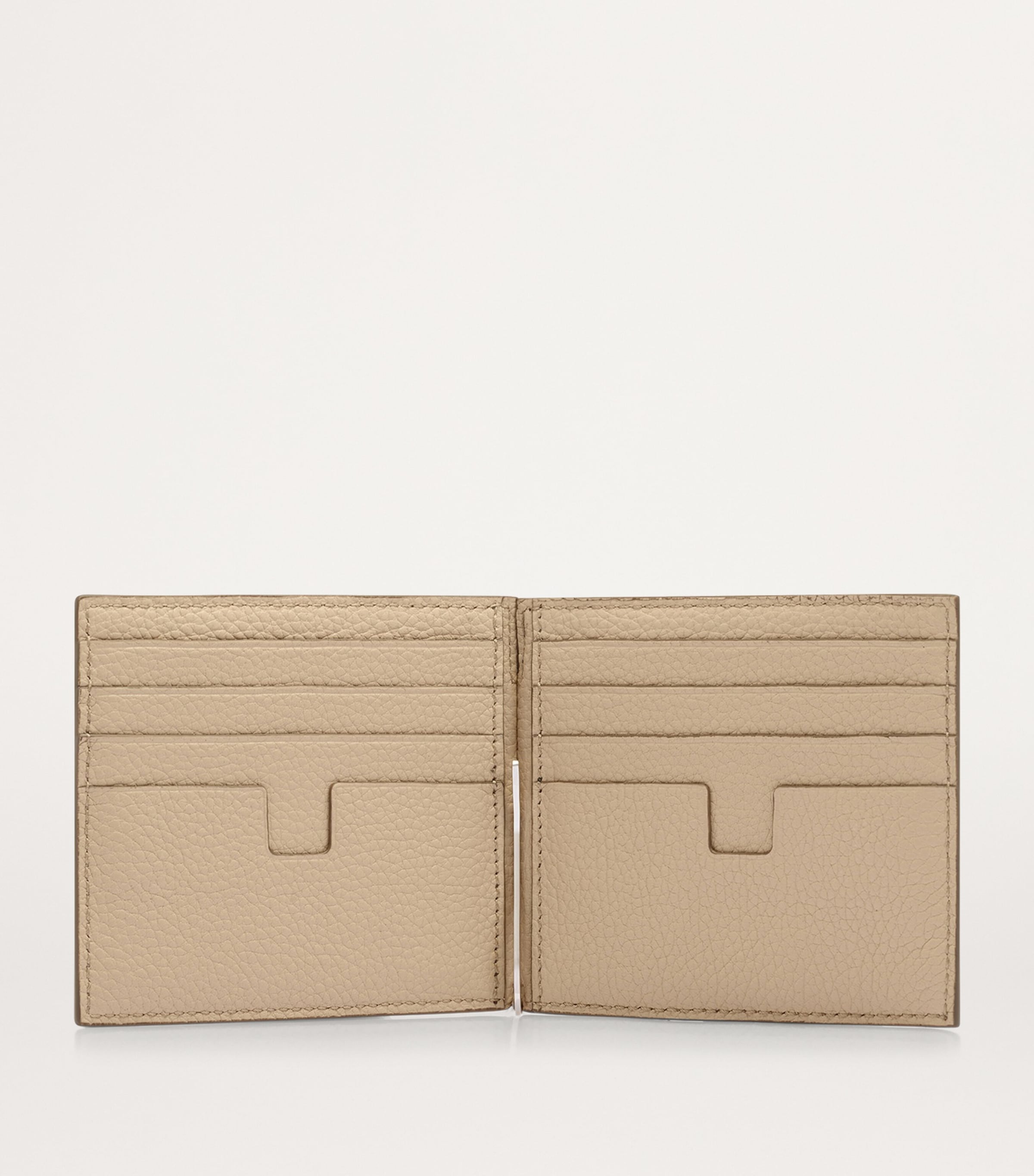 Leather T-Line Money Clip Wallet