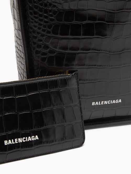 Balenciaga, Bags, Balenciaga Tool S Crocodileeffect Leather Shoulder Bag  New