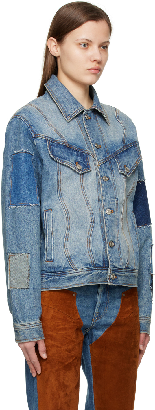 Andersson Bell Blue Patchwork Denim Jacket