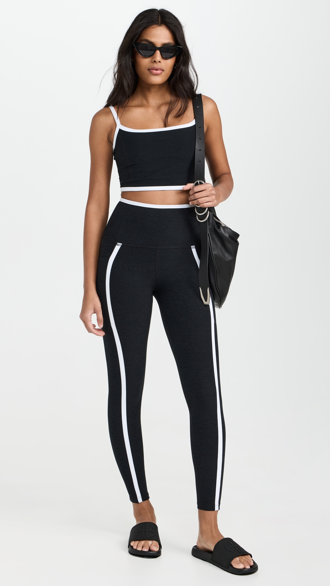 Spacedye New Moves High Cropped Tank Darkest Night