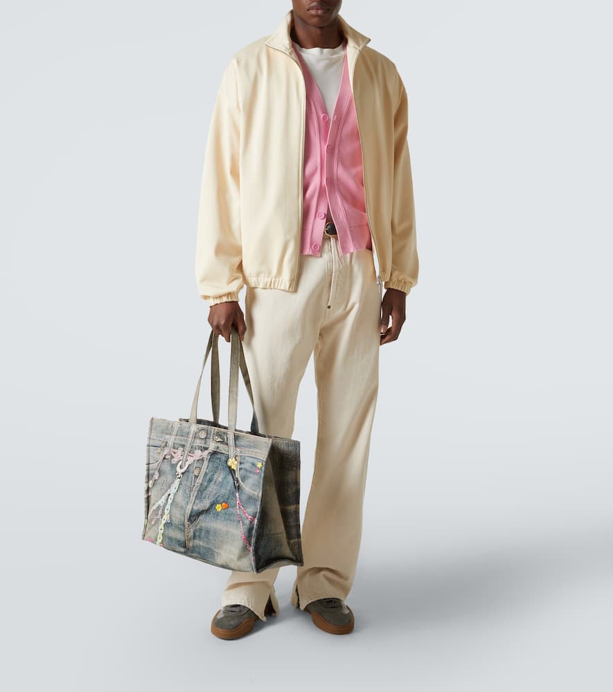 Trompe l'oeil canvas tote bag