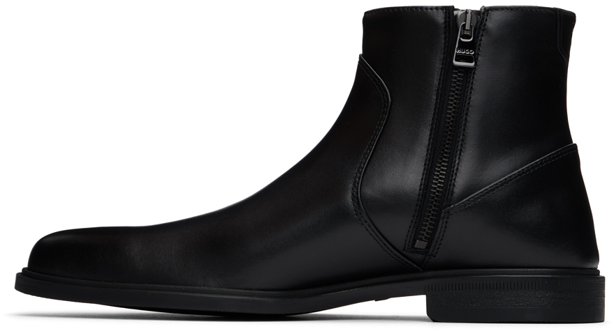 Hugo Black Leather Chelsea Boots