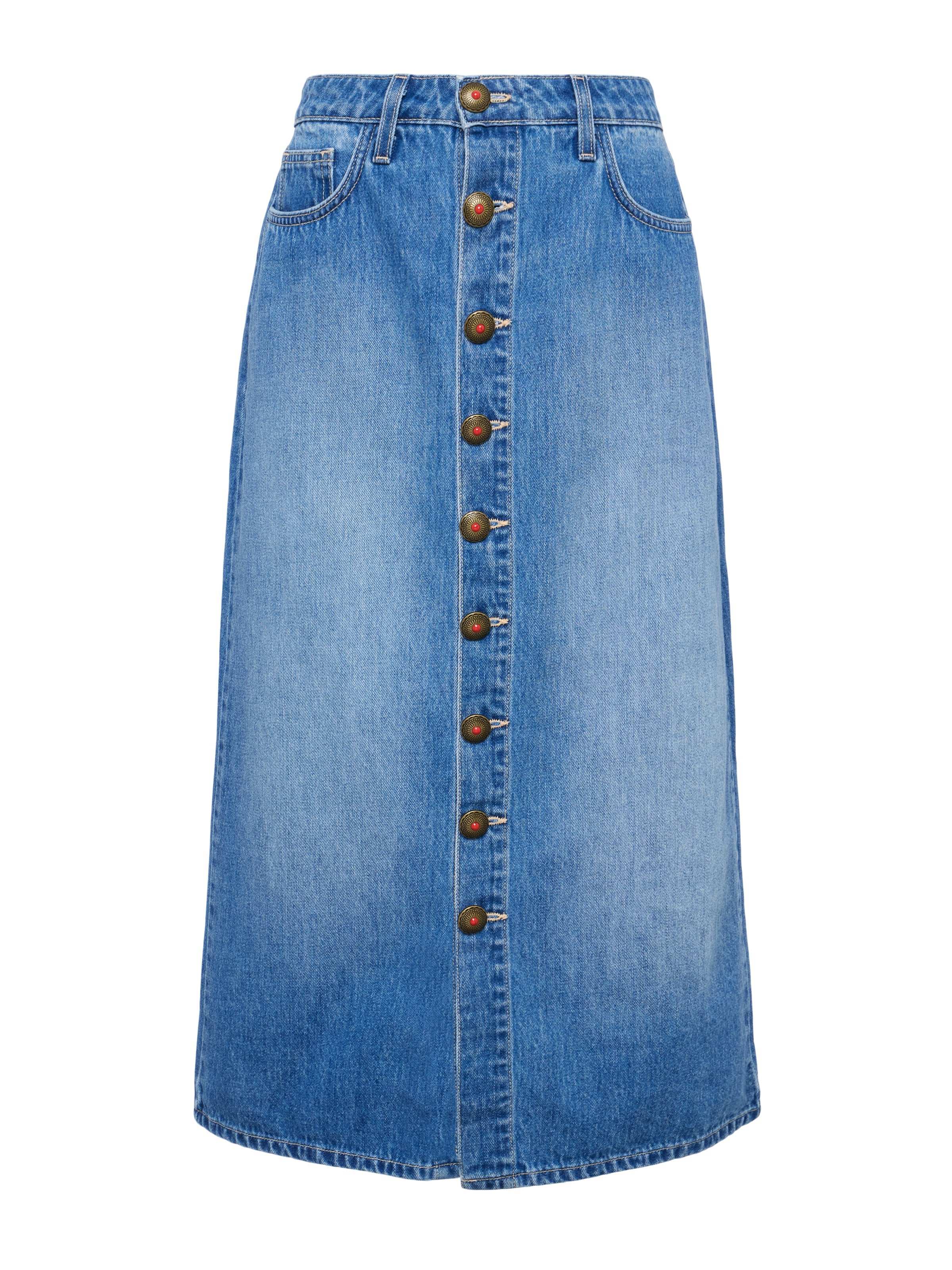 Kathleen Jean Midi Skirt In Bandera
