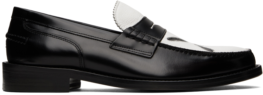 Stefan Cooke black and white slash loafers - Realry: A global
