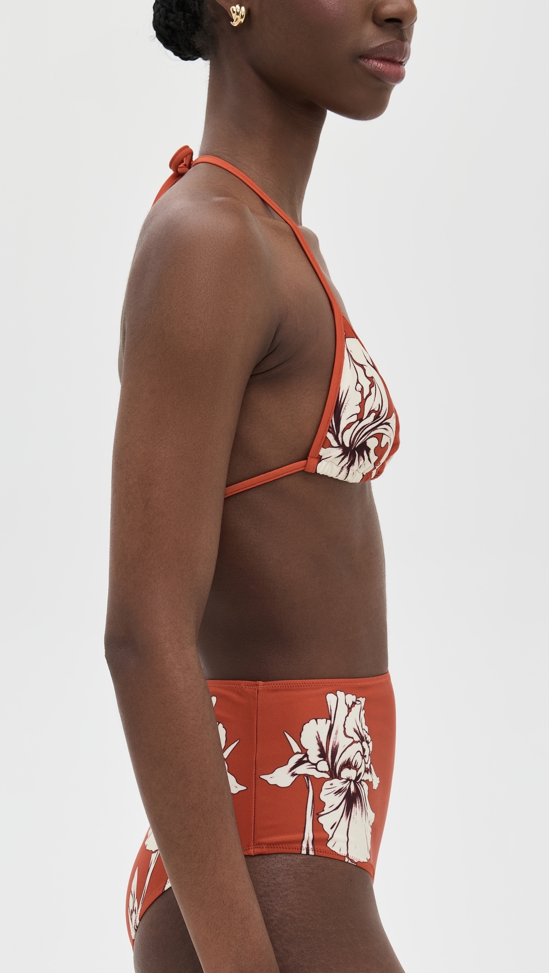 La DoubleJ Triangle Bikini Top Dark Orange