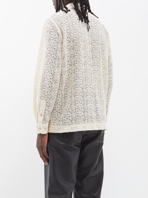 Sefr Jagou floral-crochet cotton shirt - Realry: Your Fashion