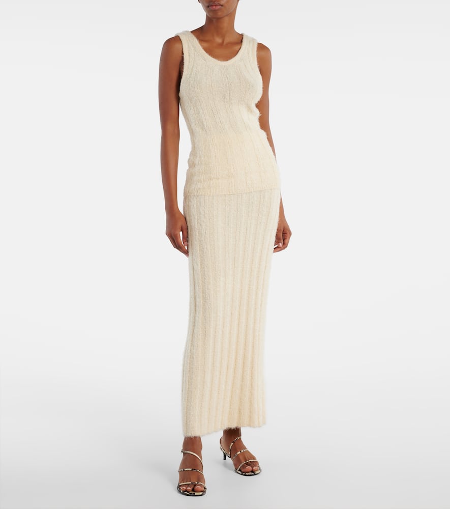 Claire silk and cashmere maxi skirt