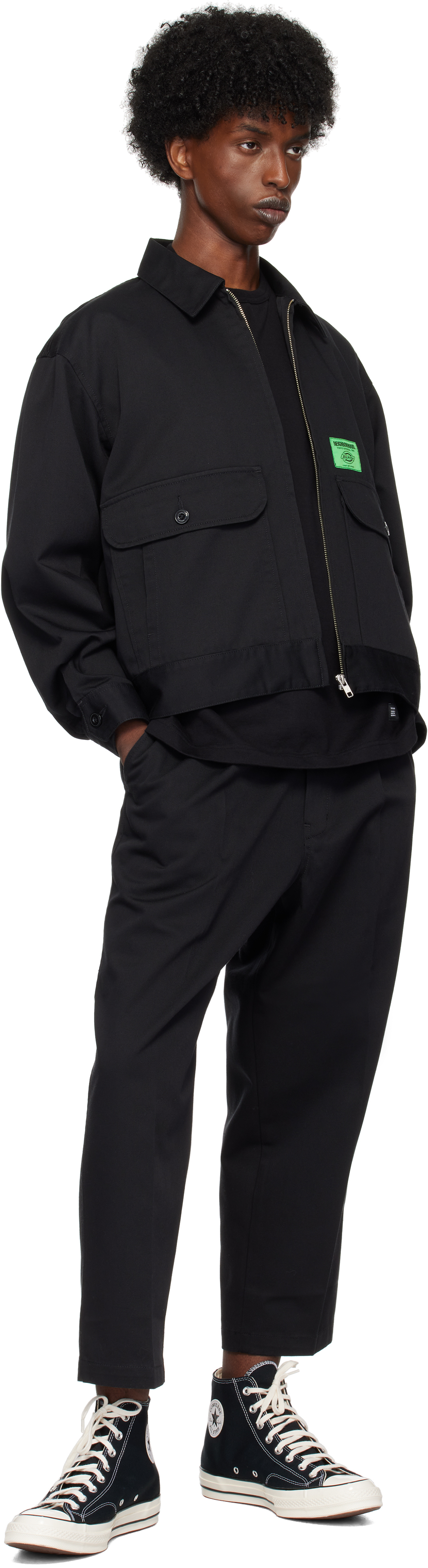 Neighborhood Black Dickies Edition Tuck Wide Trousers