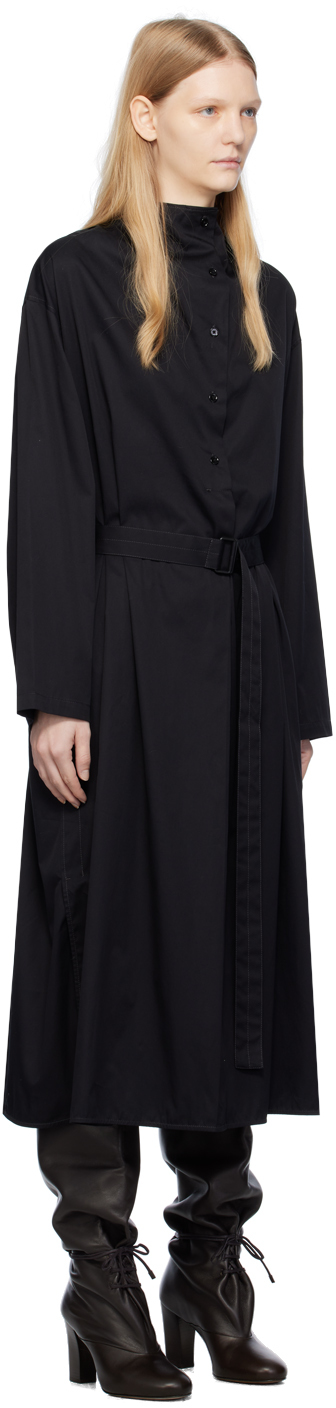 LEMAIRE Black Housse Midi Dress