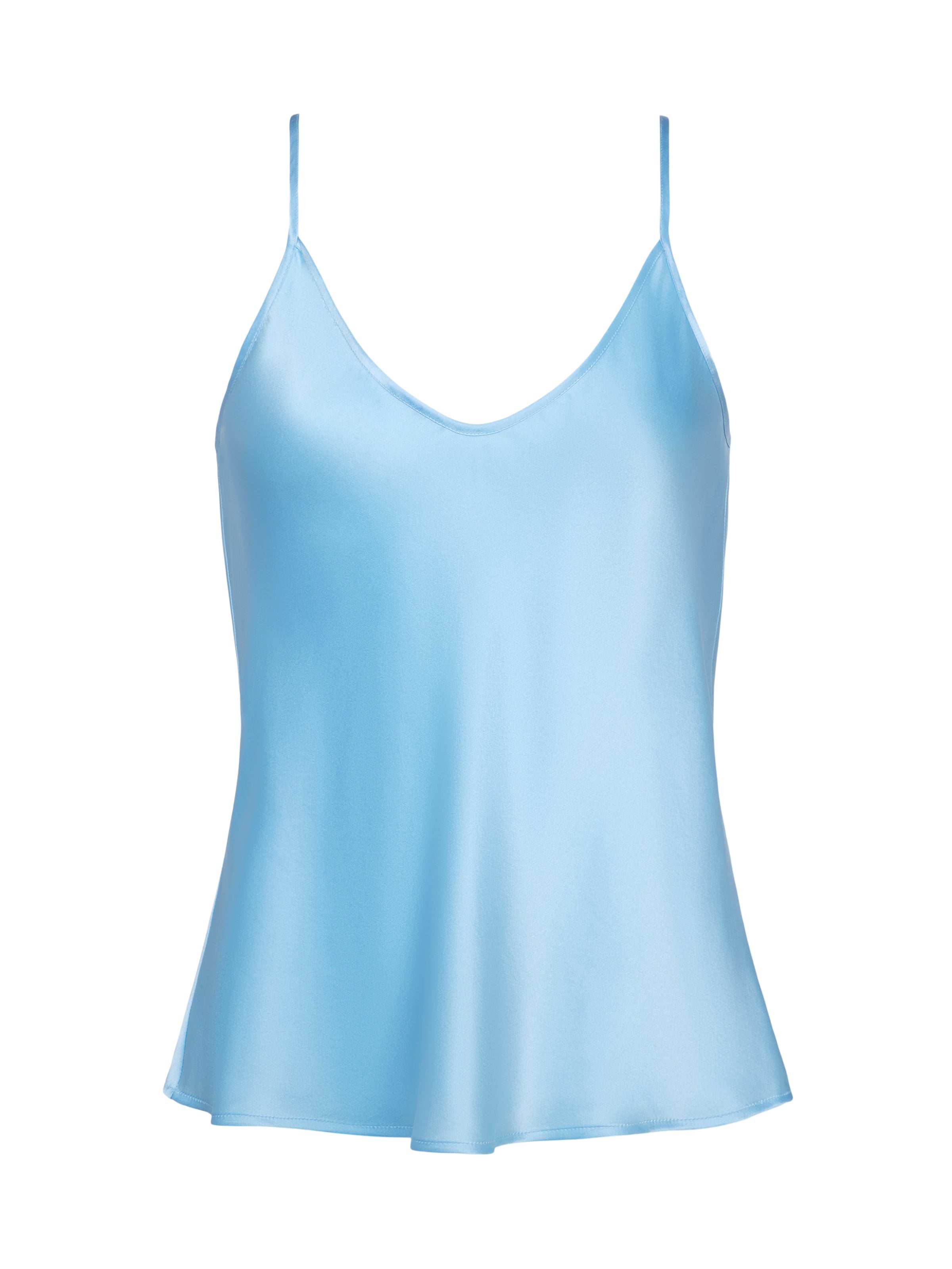 Lexi Silk Camisole In Sky Blue