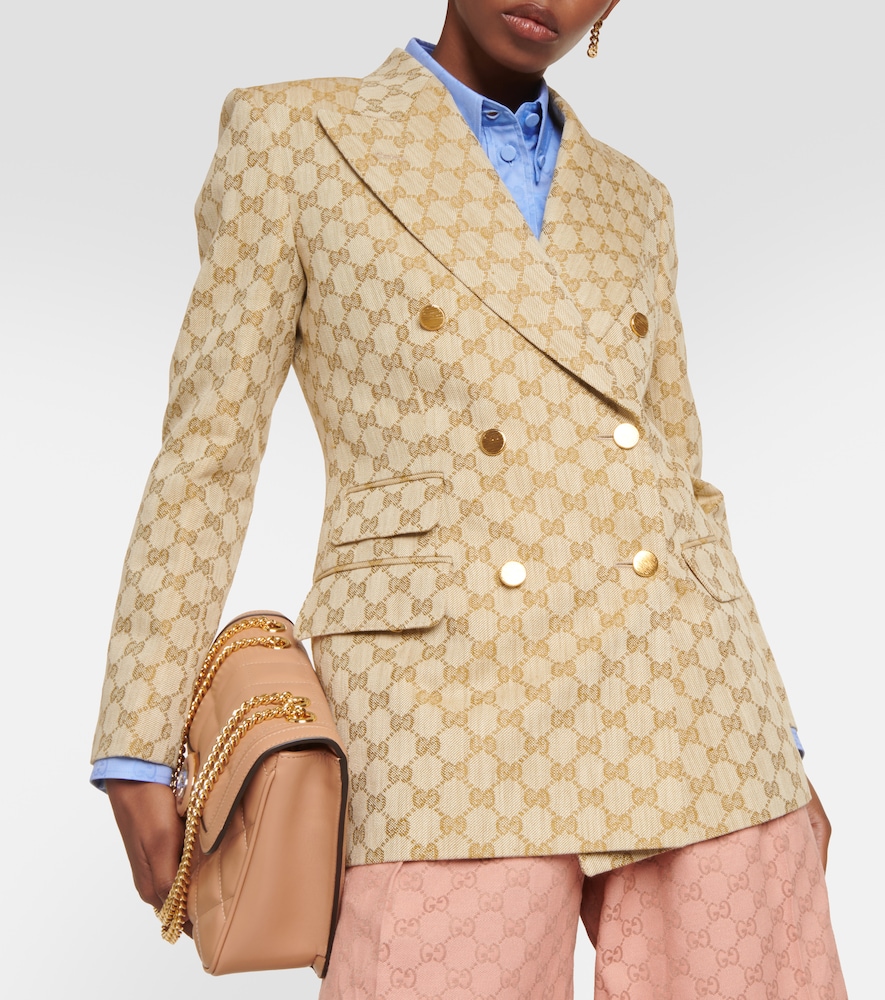 Gucci GG Cotton Double-Breasted Blazer