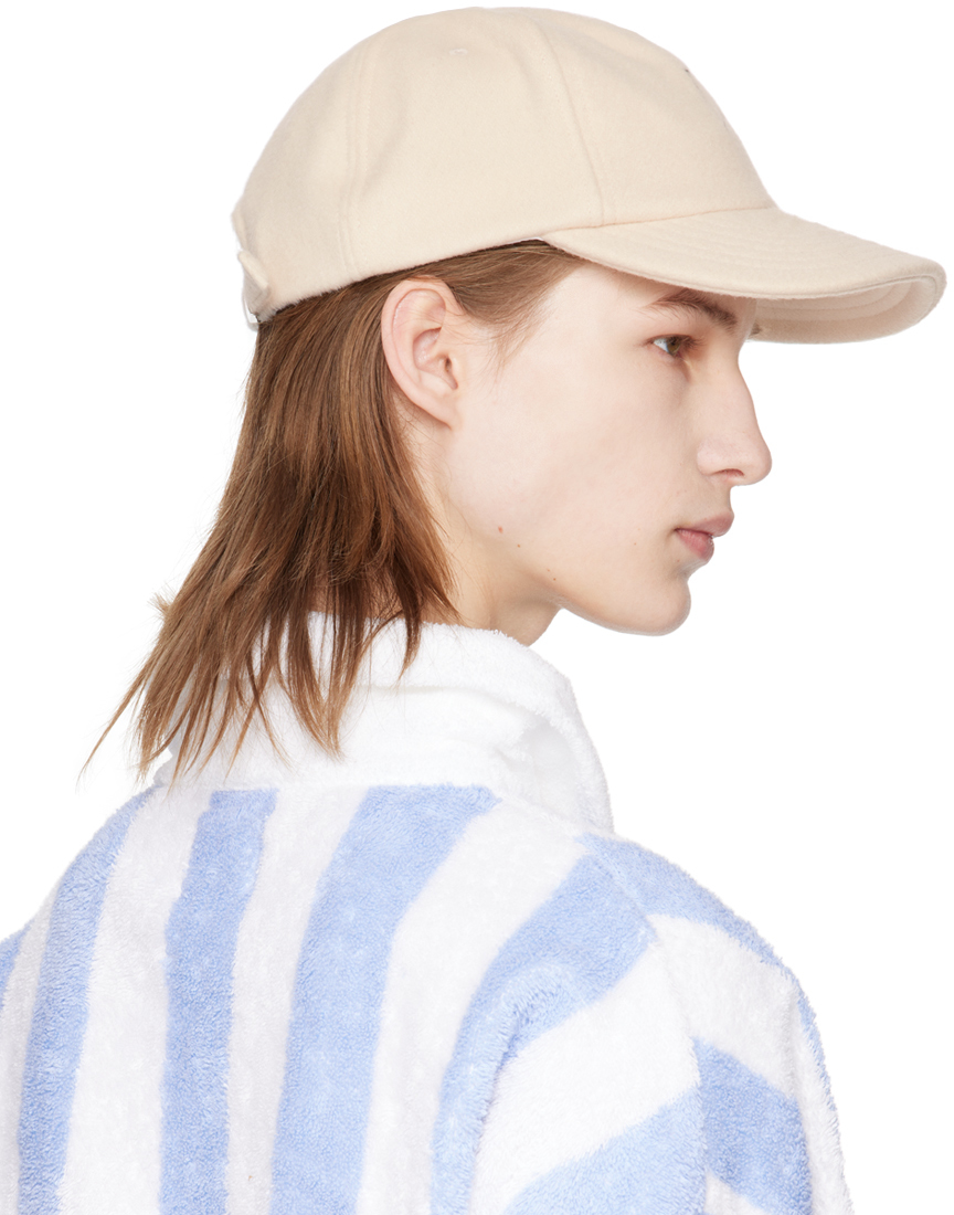 Rhude Beige Cashmere Chevron Logo Cap
