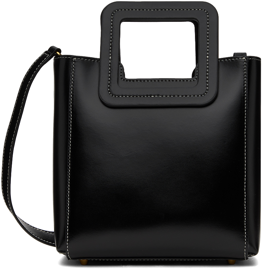 Staud Mini Shirley Leather Bag | Black