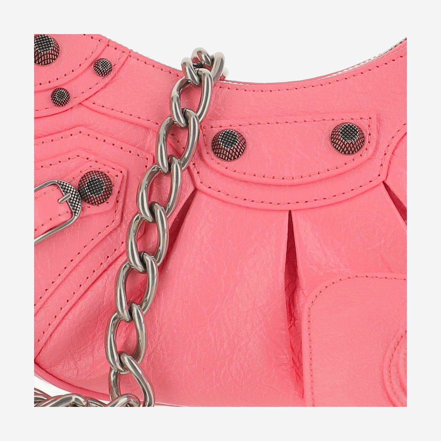 Pink BALENCIAGA LE CAGOLE LEATHER CROSSBODY BAG (7128131VG9Y_5812)