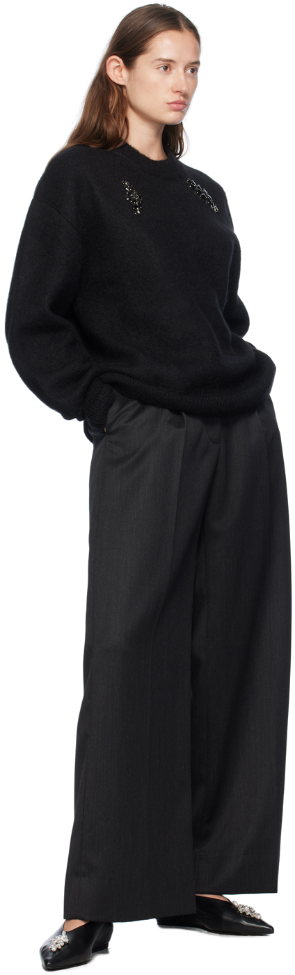 Simone Rocha Black Embellished Sweater