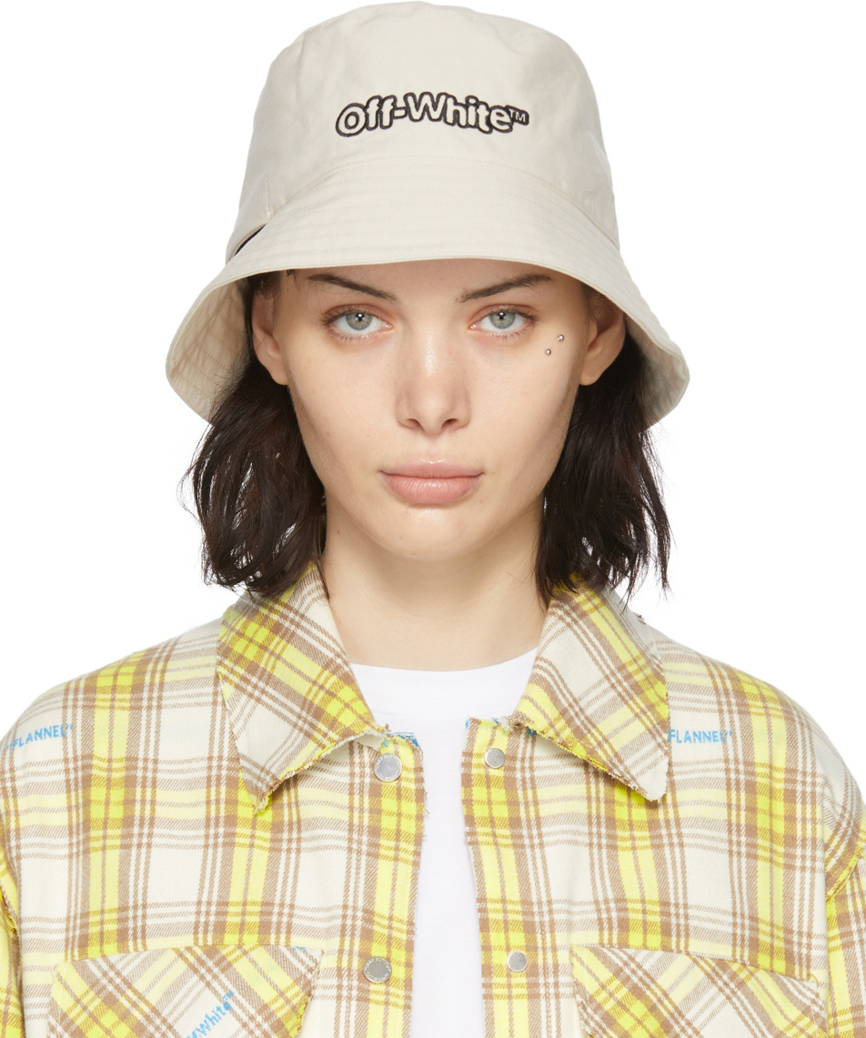 OFF-WHITE off white logo bucket hat - Realry: Your Fashion Search