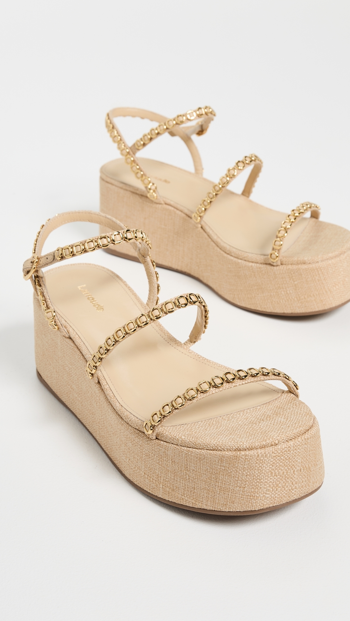 Gio Milanina Flatform Sandals Beige