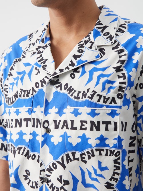 Mini Bandana Cotton Shirt in Multicoloured - Valentino