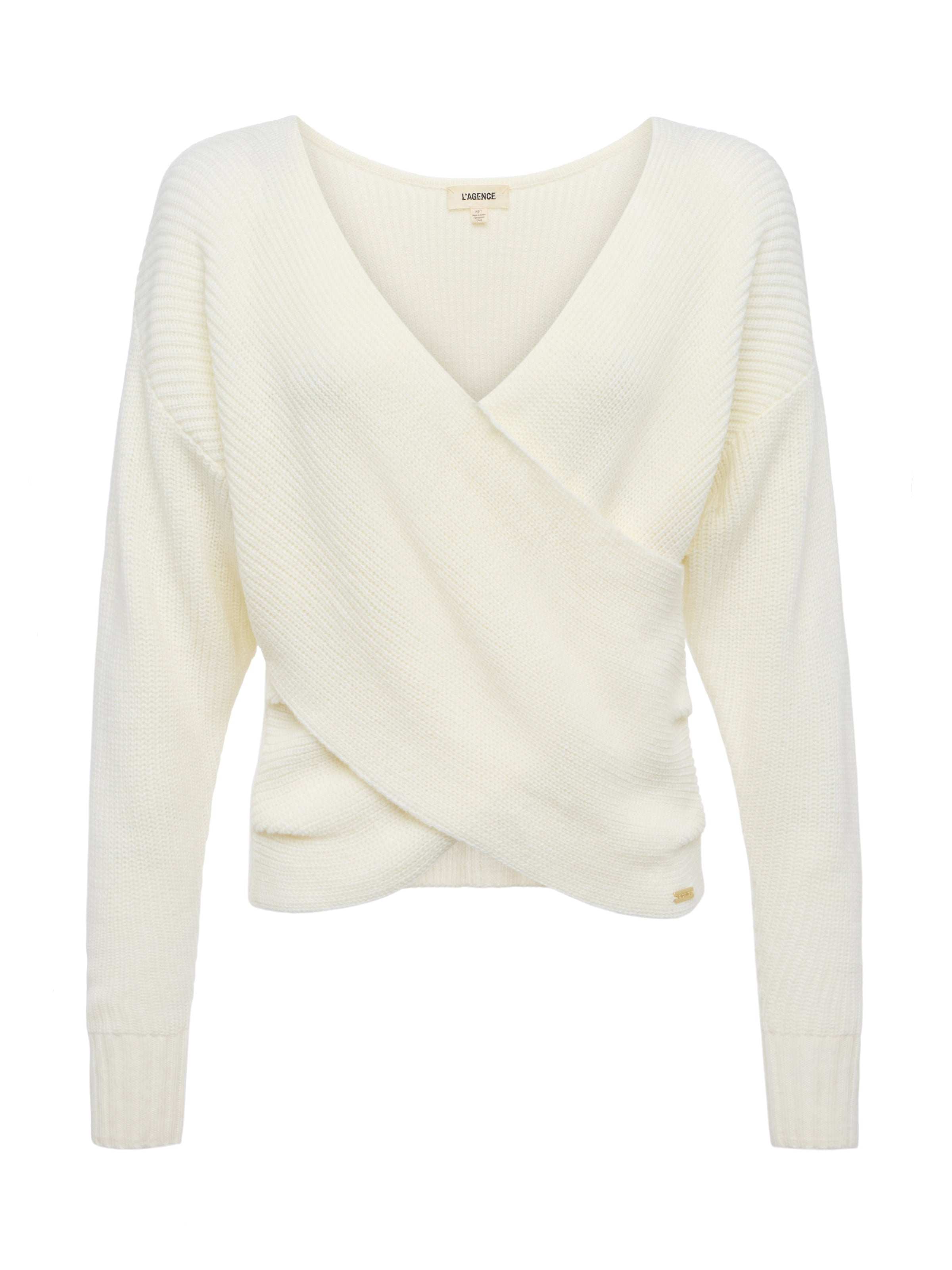 Antonella Crossover Sweater In Ivory