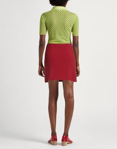 Woman Mini skirt Red Size 6 Polyester, Viscose, Elastane